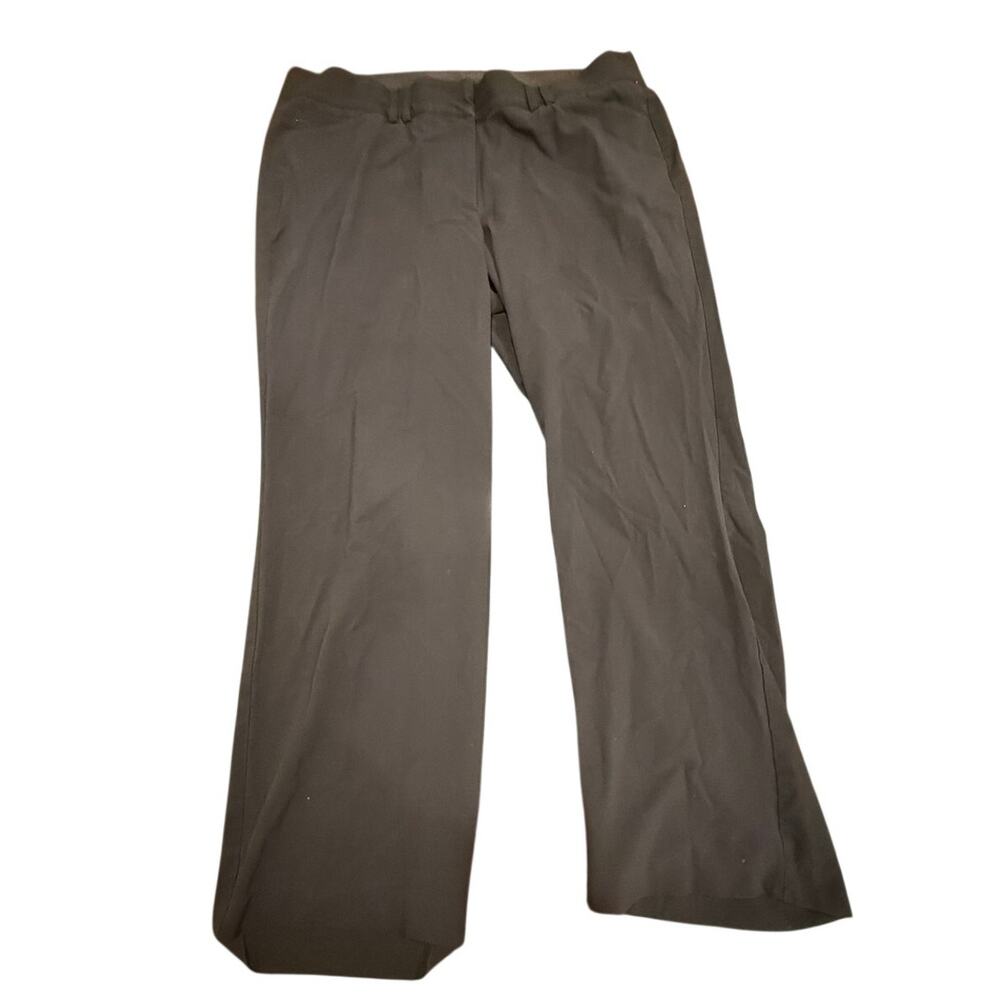 Lane Bryant Women's Black Straight Leg Stretch Career Dress Pants Slacks Size 16